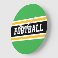 FOOTBALL Green White Black Orange Racing Stripes