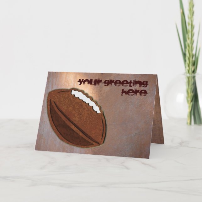 Football Greeting Card (Front)