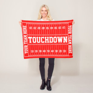 Football Gridiron Your Text and Colour Fleece Blanket