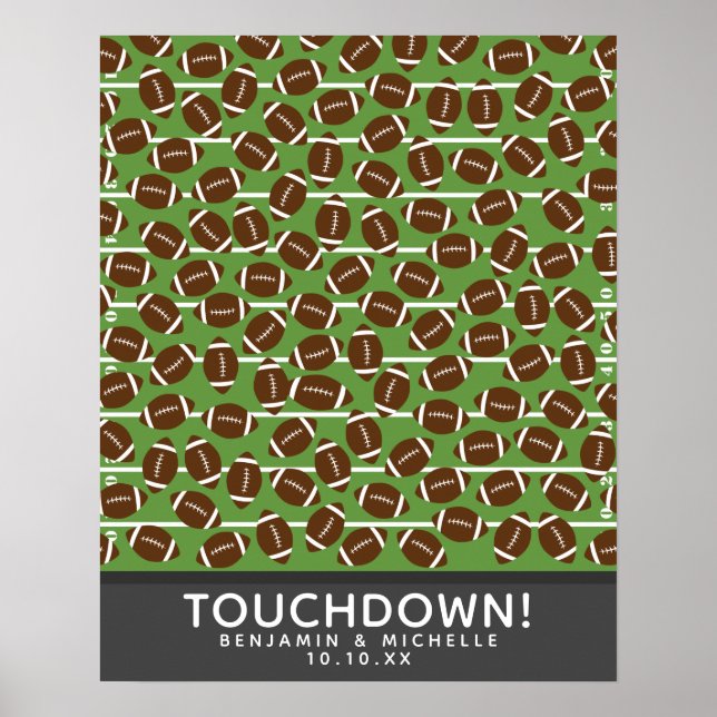 Football Guest Book Poster - 100 Spaces (Front)
