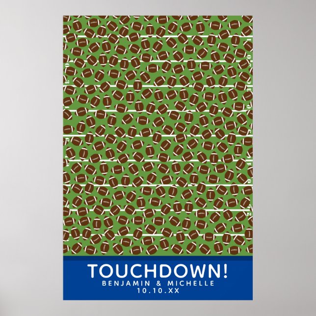 Football Guest Book Poster - 250 Spaces (Front)
