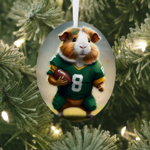 Football Guinea Pig,  Metal Tree Decoration
