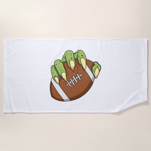 Football Halloween Design for a Football Fan Beach Towel (Front)