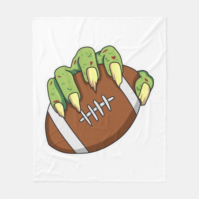 Football Halloween Design for a Football Fan Fleece Blanket (Front)