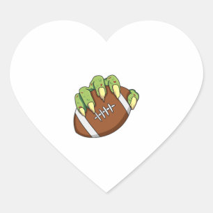 Football Halloween Design for a Football Fan Heart Sticker