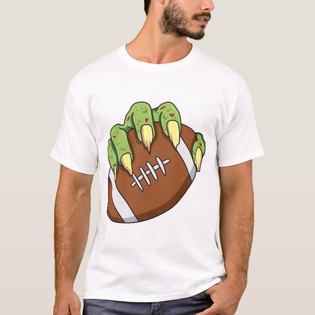 Football Halloween Design for a Football Fan T-Shirt (Front)