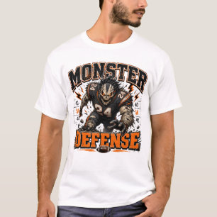 Football Halloween Monster Vintage Sports Mascot D T-Shirt