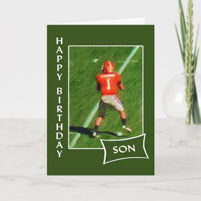 Football - Happy Birthday Son Card (Front)