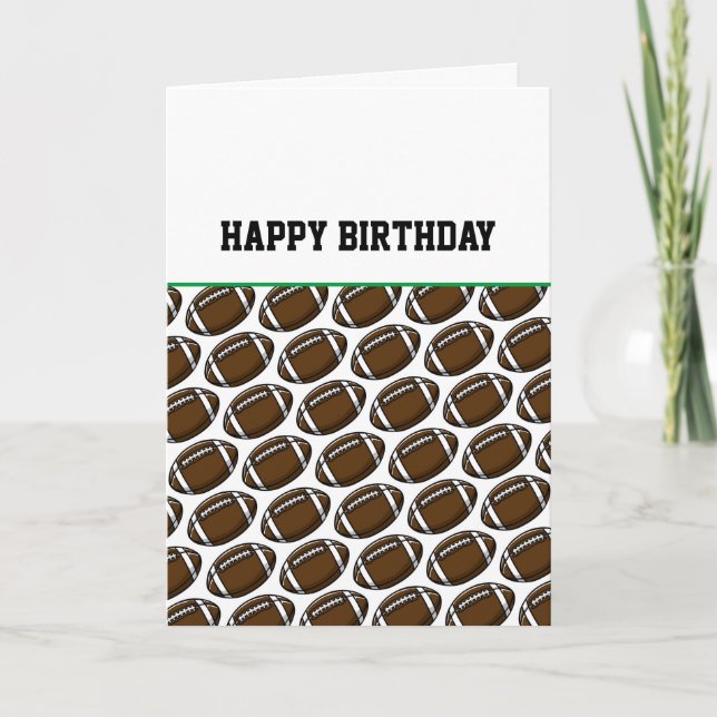 Football Happy Birthday to You  Card (Front)
