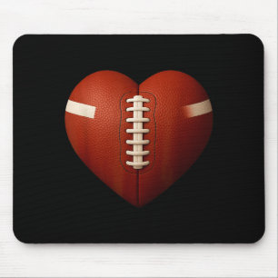 Football Heart Shape American Football Valentines Mouse Mat