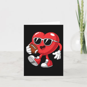 Football Hearts Valentines Day Boys Men Kids Toddl Card