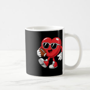 Football Hearts Valentines Day Boys Men Kids Toddl Coffee Mug