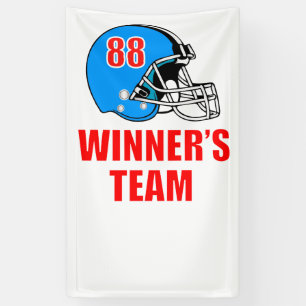 Football helmet banner