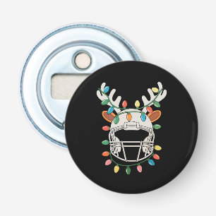 Football Helmet Christmas Lights Reindeer Xmas Bottle Opener