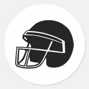 Football - Helmet Classic Round Sticker