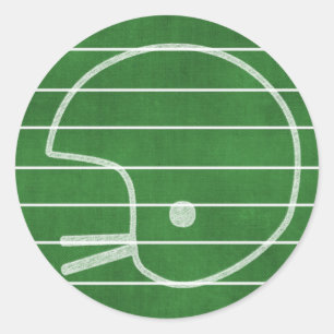 Football helmet classic round sticker