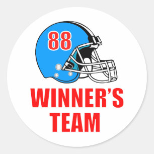 Football helmet classic round sticker