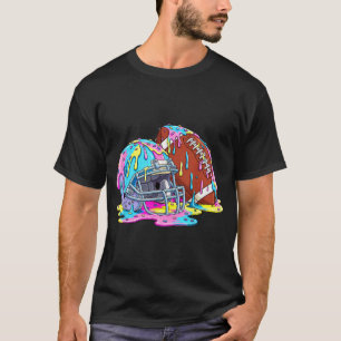Football Helmet Drip For Boys Kids Youth Dripping  T-Shirt