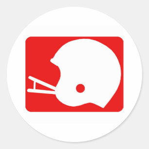 football helmet logo classic round sticker