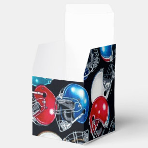 Football Helmet Pattern Cube Favour Box