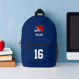 Football Helmet Personalised Printed Backpack