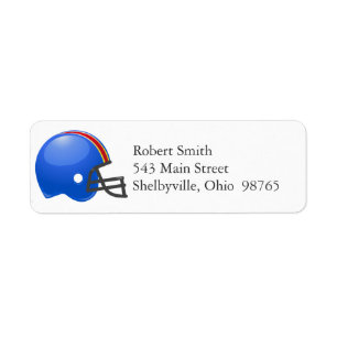 Football Helmet Return Address Labels
