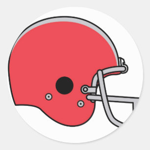 football helmets classic round sticker