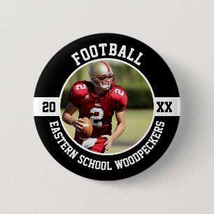 Football High School Senior Night 6 Cm Round Badge