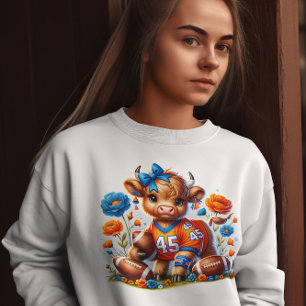 Football Highland Cow Sweatshirt