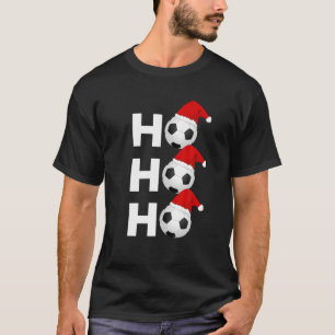 Football Ho Ho Ho Funny Christmas Xmas Outfits T-Shirt
