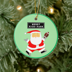 Football Holiday Collectable Ceramic Tree Decoration