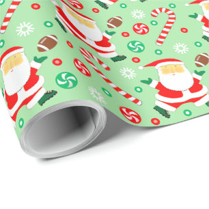 Football Holiday Gift Wrapping Paper