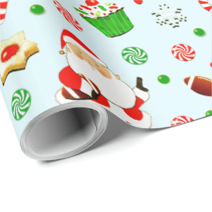 Football Holiday Gift Wrapping Paper