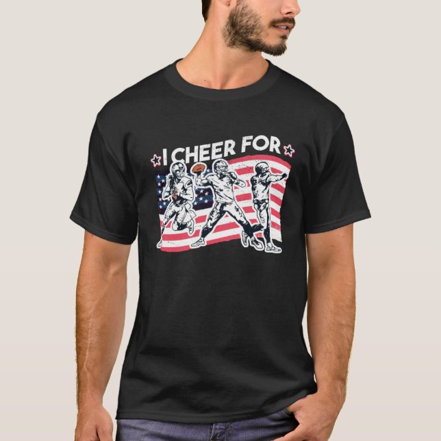 Football I cheer for the quarterback For quarterba T-Shirt (Front)