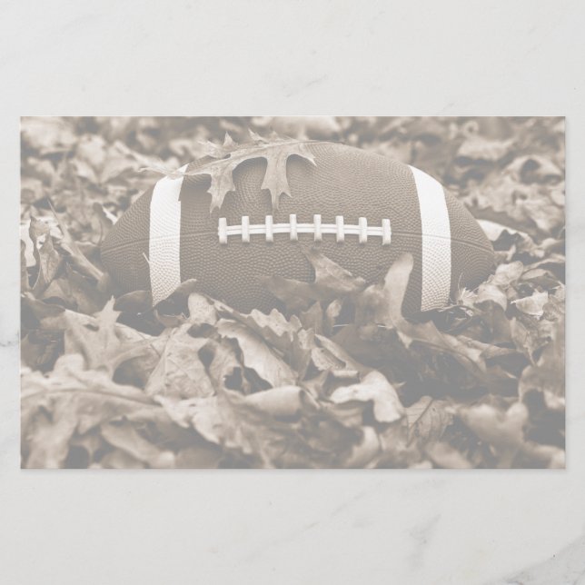 Football in Sepia Stationery (Front)