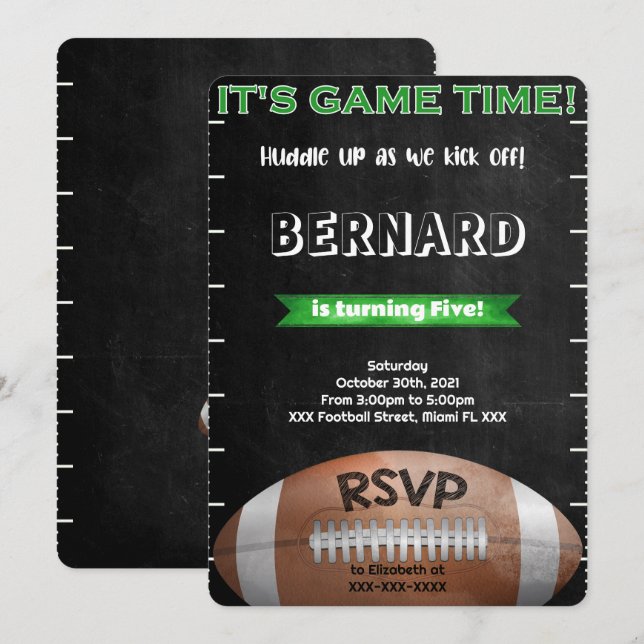 Football Invitation (Front/Back)