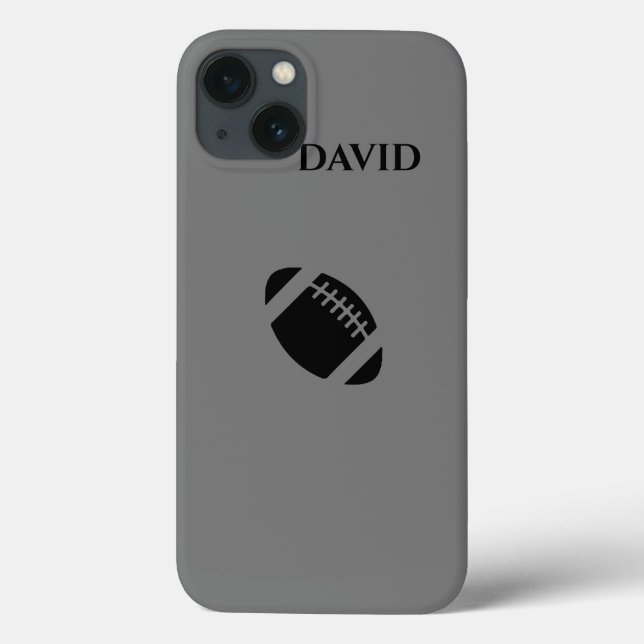 Football iPhone/iPad case with personalised name. (Back)