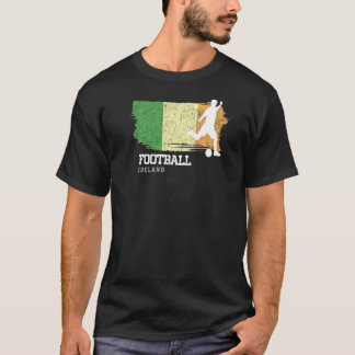 Football Ireland Flag Football Team Soccer Player T-Shirt