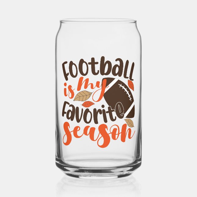 Football is My Favourite Sesaon Can Glass (Front)
