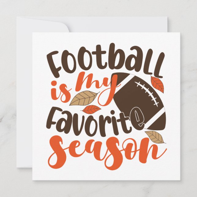 Football is My Favourite Sesaon Card (Front)