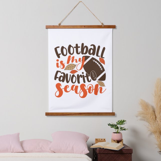 Football is My Favourite Sesaon Hanging Tapestry (Bedroom)