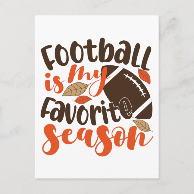 Football is My Favourite Sesaon Postcard (Front)