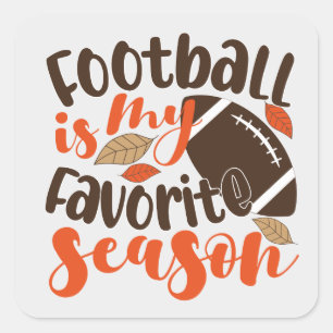 Football is My Favourite Sesaon Square Sticker