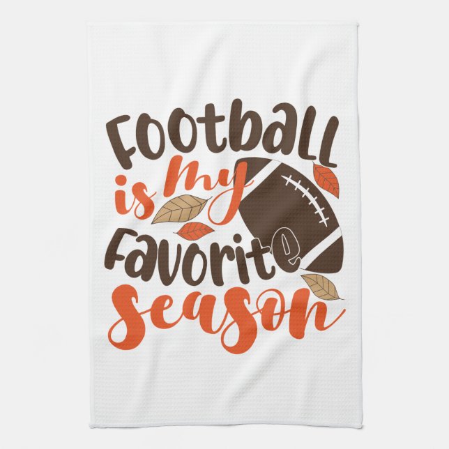Football is My Favourite Sesaon Tea Towel (Vertical)