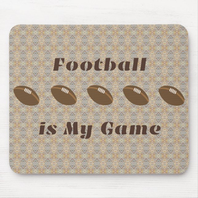 Football is my Game with Footballs Mouse Mat (Front)