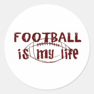 Football Is My Life Classic Round Sticker