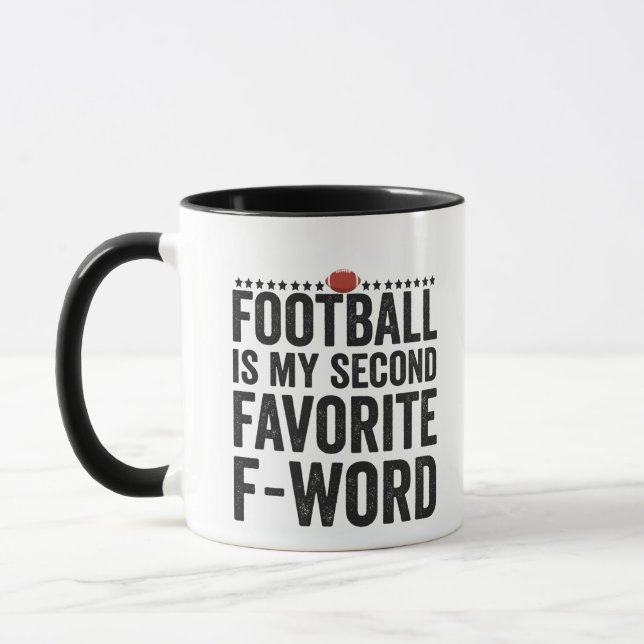 Football is my Second Favourite F Word Funny Gift Mug (Left)