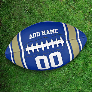 Football Jersey Blue Gold Personalised American Football