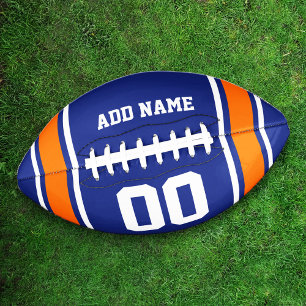 Football Jersey Blue Orange Personalized American Football