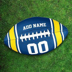 Football Jersey Blue Yellow Personalized American Football
